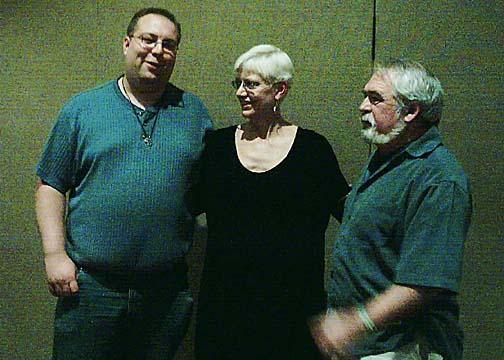 DragonLance co-author Margaret Weis, center, and artist Larry Elmore, right, at GenCon 2004